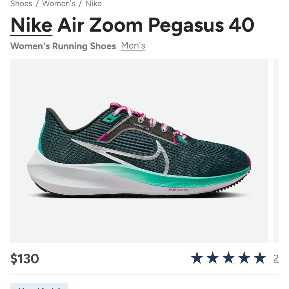 Nike Air Zoom Pegasus 40 - Teal and Pink